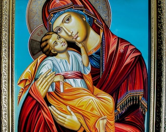 Virgin Mary and Jesus Icon: Byzantine Art, Mother of God