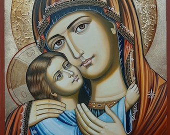 Holy Mother of God Hodegetria Icon: Orthodox Christian Art Print