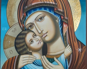Holy Mother of God Icon: Mercy of Rila, Orthodox Christian Art Print