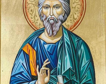 Saint Andrew of Crete Icon: Handmade Orthodox Christian Print