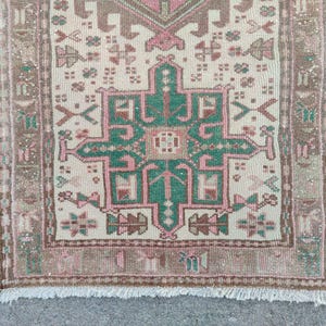 11 12 Runner Rug Vintage, Runner for Stairs, Turkish Runner, 2x11 Runner Narrow, 2x12 Runner Oushak, Neutral Runner 2x12, Carpet Runner