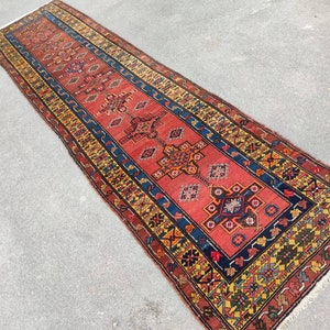Persian Runner 3x15, Antique Long Runner, Dark Persian Runner Rug, 3x15 Rug Runner Vintage, Heriz Runner, 14 15 ft Runner Rug, Persian Rug