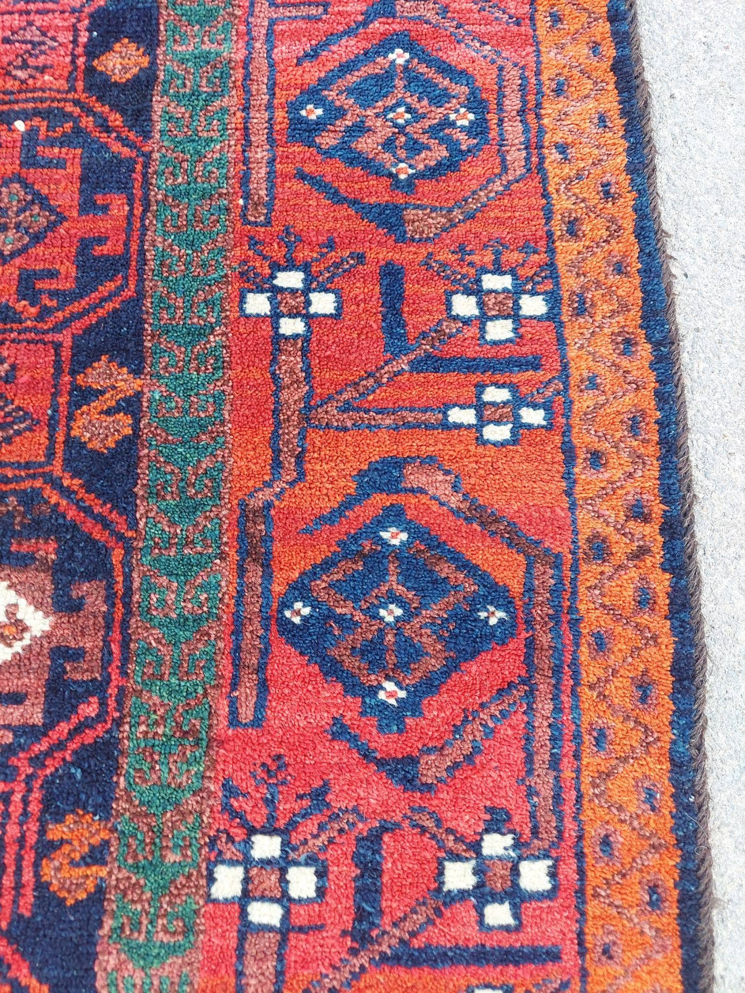 4x6 Kurdish Rug Tribal Red Rug Vintage Persian Rug Antique Etsy