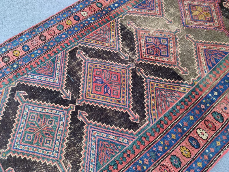 Persian Antique Rug 4x7, Malayer Rug, Oriental Hand Knotted Rug 4x7