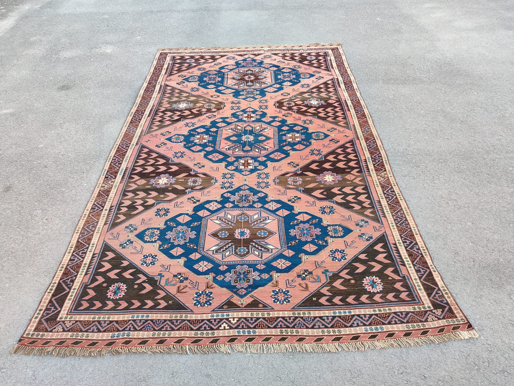 7x12 Rug Antique Soumak Rug 7x12, Caucasian Rug, Oversize Handmade Rug ...
