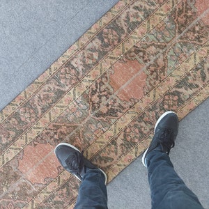 Neutral Runner 2x11, Turkish Runner 2x11, Narrow Runner Oushak, 11 12 foot Runner, Stairway Runner Muted, Turkish Runner Vintage 2x11 2x12