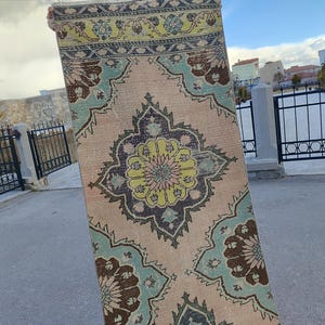 Stair Runner 3x18 Turkish Rug Long Runner, Vintage Runner, Extra Long Runner, 3x19 Oushak Rug, Hallway Rug, Antique Wool Knotted Runner 18ft