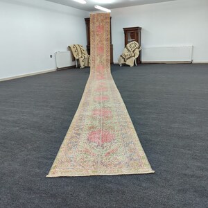 2x24 Vintage Runner Long, Turkish Runner 23 24 25 ft, Stair Runner Rug, Persian Runner, Long Runner, 2x23 2x24 2x25 Oushak Runner Vintage