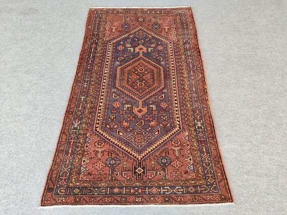 5x8 Turkish Rug, Brown Rug Vintage, Rugs for Living Room, Area Rug