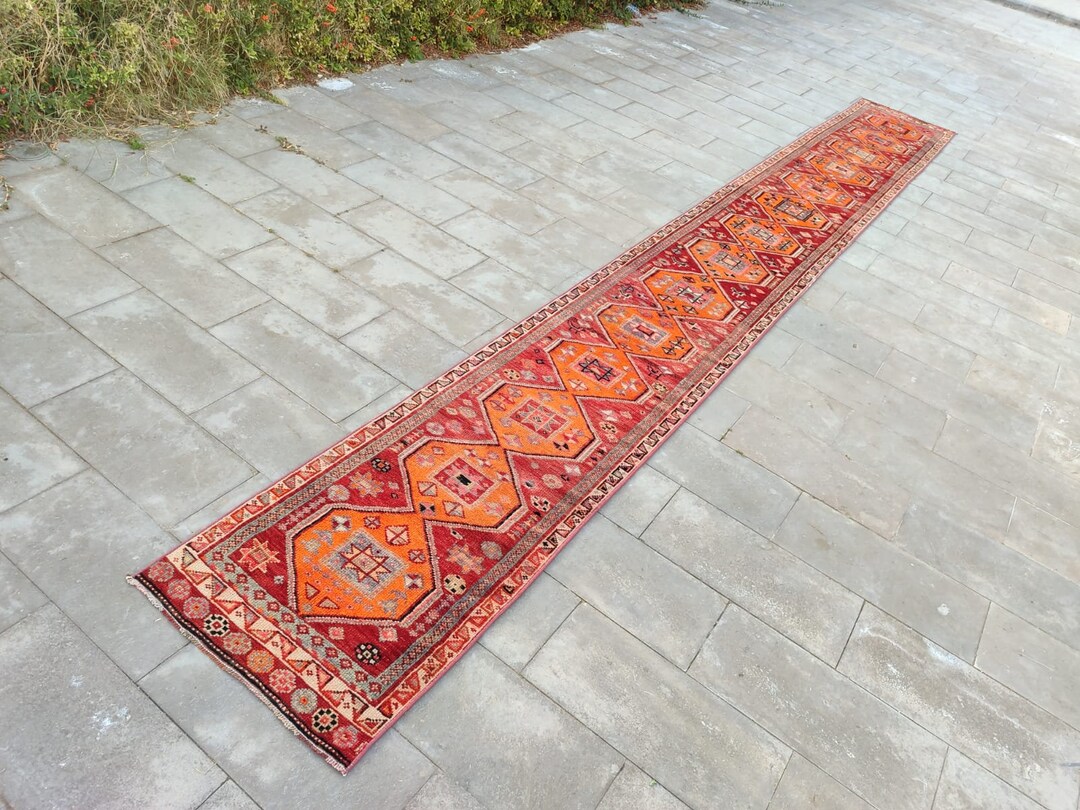 Extra Long Turkish Runner 2x20, Hallway Rug, Oushak Long Runner, 2x20