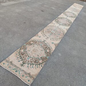 Extra Long Turkish Runner 23 foot, Long Stair Rug Runner, Antique Long Hallway Runner, 2x23 Turkish Oushak Runner Rug Vintage, Wool Rug