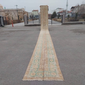 2x24 Runner Turkish, Runner for Hallway, 23 24 25 Runner Rug, Vintage Runner Rug, Extra Long Runner, Narrow Runner Patchwork, 24&#39; 25&#39; Runner