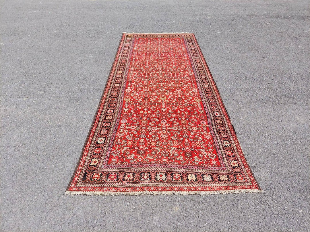 5x13 1900s Caucasian Runner Rug, Azerbaijan Karabagh Rug Runner Antique ...