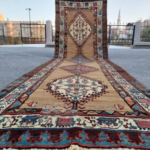 3x12 Persian Runner Rug, 12 foot Runner, Persian Runner 3x12, 3x12 Vintage Runner Persian, Antique Runner Persian 3x12, Persian Carpet Rug