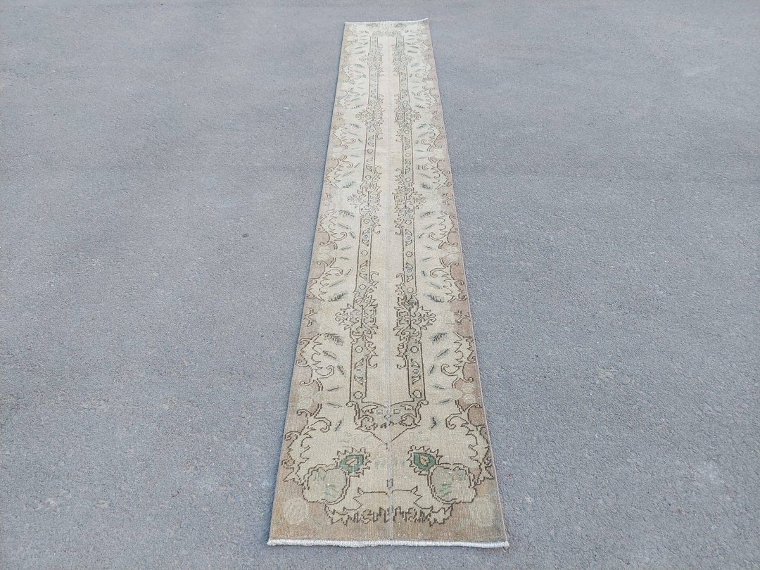2x12 Runner Rug, Patchwork Runner Rug Vintage, Neutral Runner Rug ...