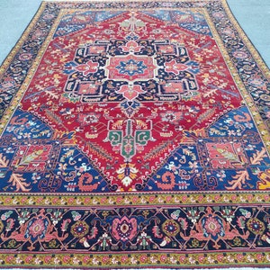 Heriz Rug 10x13, Persian Rug Large, Antique Rug 9x12 10x13, Oversize Ethnic Rug Handmade, Living Room Rug, Heriz Serapi Rug, 10x13 Area Rug
