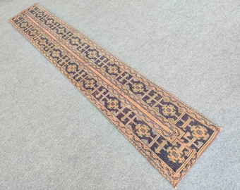 Runner 2x11 Rug, Handmade Furniture, Stair Turkish Runner, Oushak Rug, 10 11 12 ft Runner Antique, Narrow Long Runner, Home Decor Farmhouse