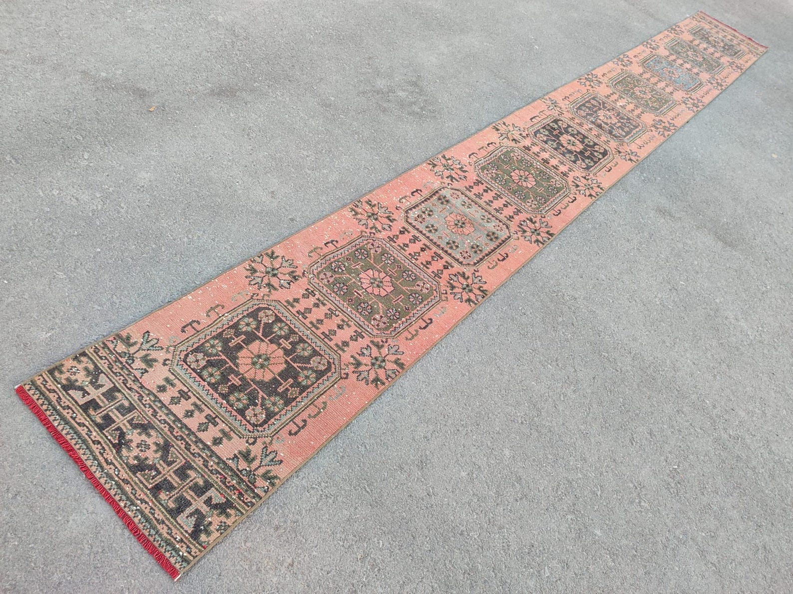 Extra Long Turkish Runner 2x20, Hallway Rug, Oushak Long Runner, 2x20 ...