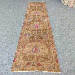 3x12 Persian Runner Rug, Vintage Runner 3x12, Runner for Stairs, 3x12 Runner Rug, Persian Runner 3x12, Geometric Runner Vintage