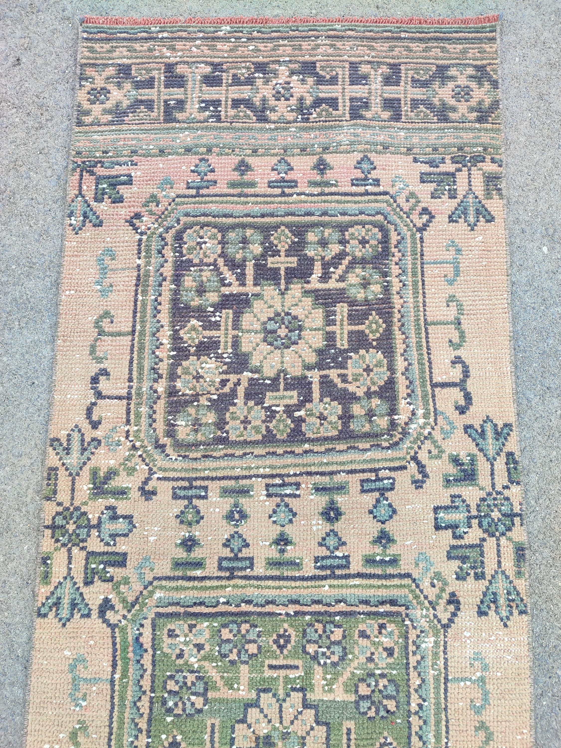 Runner 2x20 Extra Long Turkish Rug, Narrow Runner Rug Oushak, 19 20 Ft ...