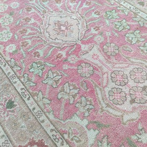 Wool Long Runner 3x15, Extra Long Vintage Runner Rug Pink, 3x15 Persian Rug Runner, 15 foot Staircase Hall Runner, 3x15 Boho Carpet Runner
