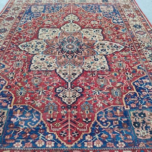 Persian Heriz Rug 10x13, Oriental Rug Vintage, Oversize Rug, Persian Area Rug 9x12, Large Rug Antique, Living Room Rug, Turkish Rug 10x14
