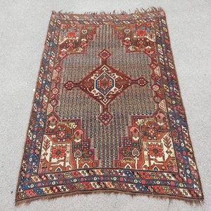 Persian Rug 4x6, Heriz Rug, 4x6  Antique Rug, 4 by 6 Rug, Persian Rug, Antique Rug, 4x6 Persian Rug, Boho Rug, Antique Rug Persian 4x6
