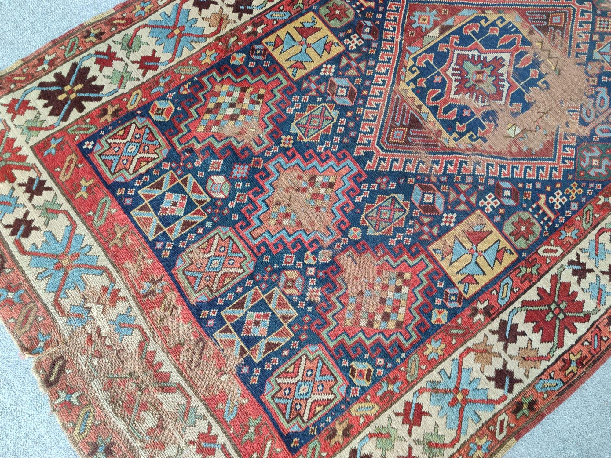 Antique Kazak Rugs 4x8, Caucasian Rug, Old Handmade Oriental Rug, Persian Runner Rug, Azerbaijan Rug, Collector items, Large Runner Rug