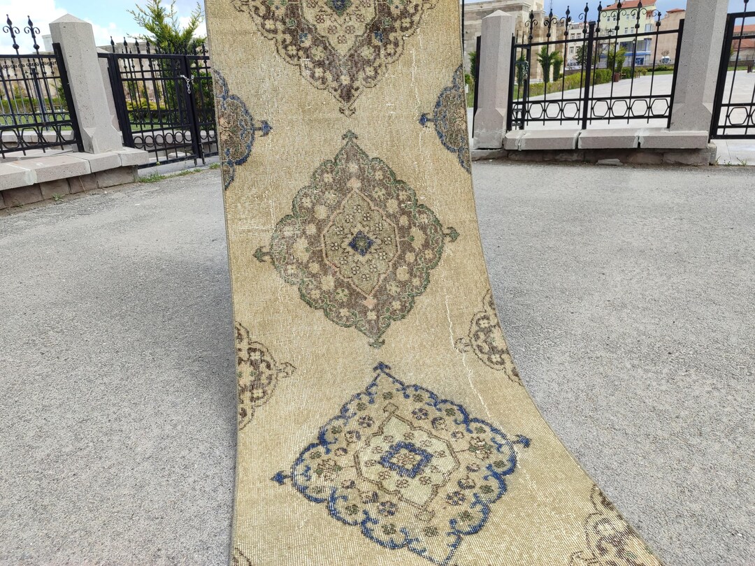 Runner Extra Long 18'ft, Muted Runner, Turkish Long Runner Rug 2x18 ...