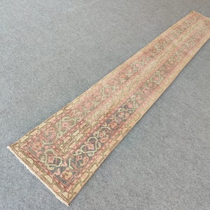 Turkish Runner 2x12, Vintage Runner 2x12, Stair Rug Runner, Neutral Runner Oushak, 2x12 Turkish Runner, Muted Runner Rug, 12 13 ft Runner