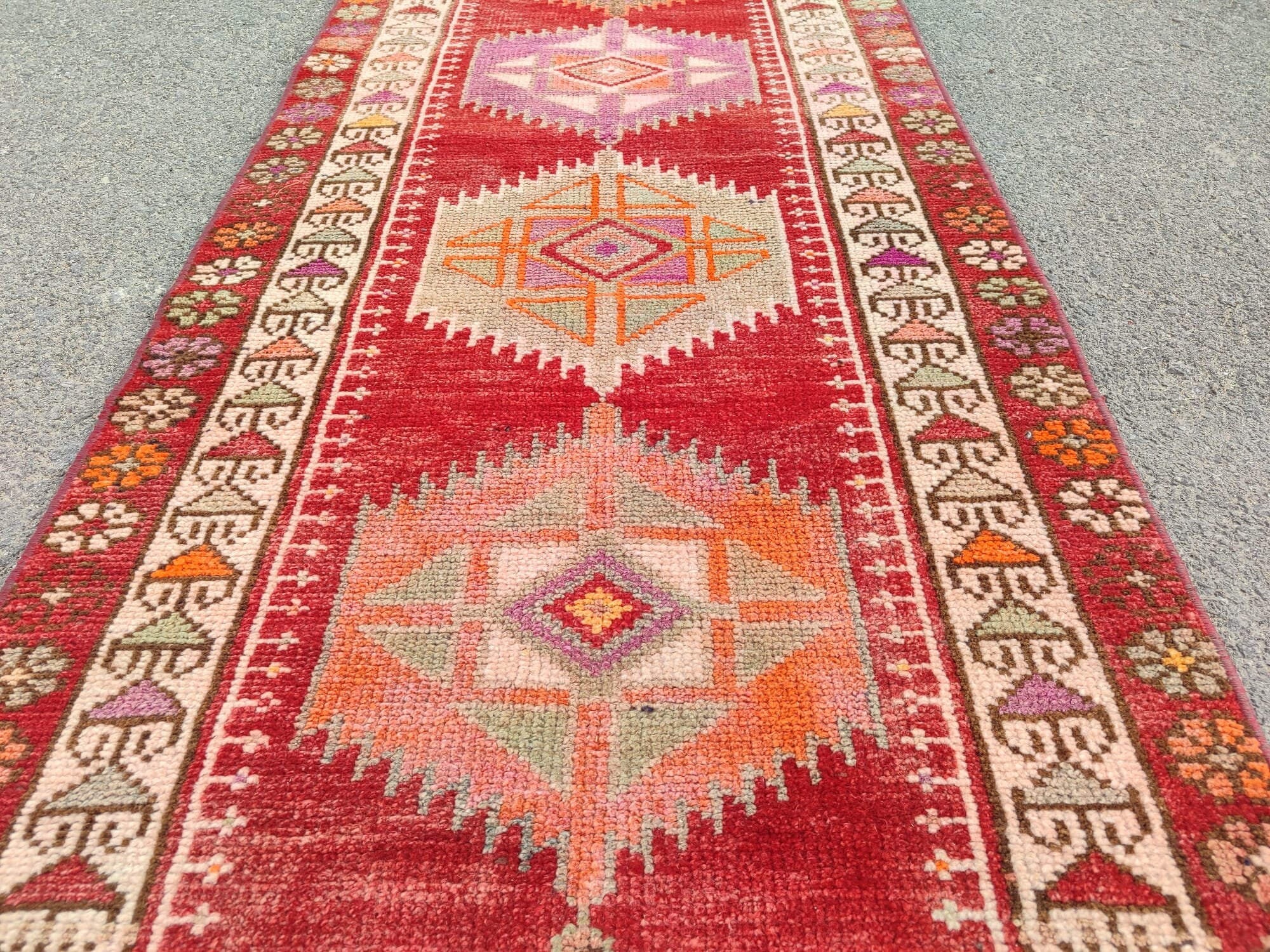 23 Feet Runner, Red Long Runner Rug, Extra Long Runner, 22 23 24 Ft