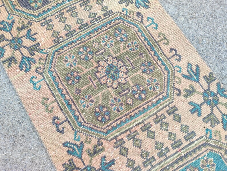 Runner 2x20 Extra Long Turkish Rug, Narrow Runner Rug Oushak, 19 20 Ft ...