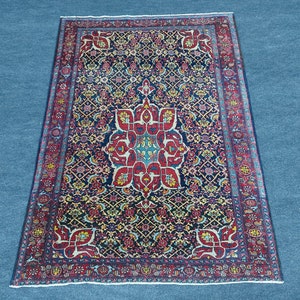Persian Rug 3x5, Antique Rug, Persian Carpet, 3x5 Rug, Vintage Rug 3x5, Kitchen Rug Bohemian, Antique Carpet 3x5, Heriz Rug, Floral Rug
