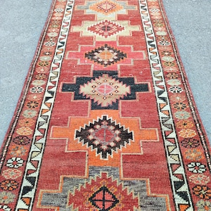 Heriz Runner Rug 3x15, Persian Long Runner Rug Antique, 3x15 Vintage Runner, 15 foot Oriental Extra Long Wool Runner 3x15 Afghan Caucasian