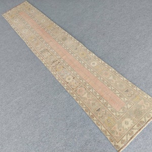 Turkish Runner 2x11, Oushak Runner Neutral, 2x12 Runner Vintage, Narrow Runner Oushak, 2x11 Turkish Runner Neutral, 11 12 Stair Runner Muted