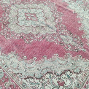 Persian Rugs 10x13, Oversize Vintage Rug, Oriental Neutral Rug 10x13 Heriz, Large Antique Rug 10x13, Living Room Decor, Turkish Rug 10x13