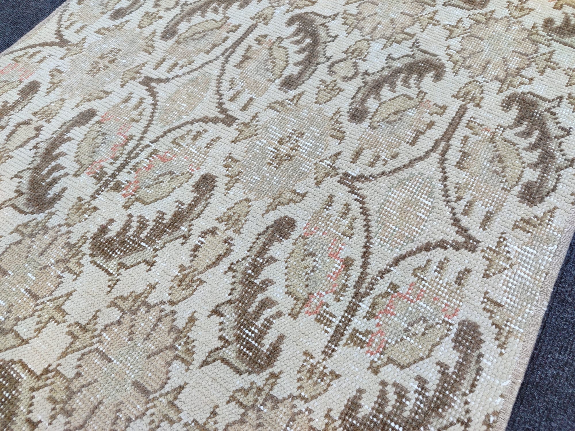 Runner Rug 2x18 Turkish Neutral Runner Oushak Muted Rug Etsy