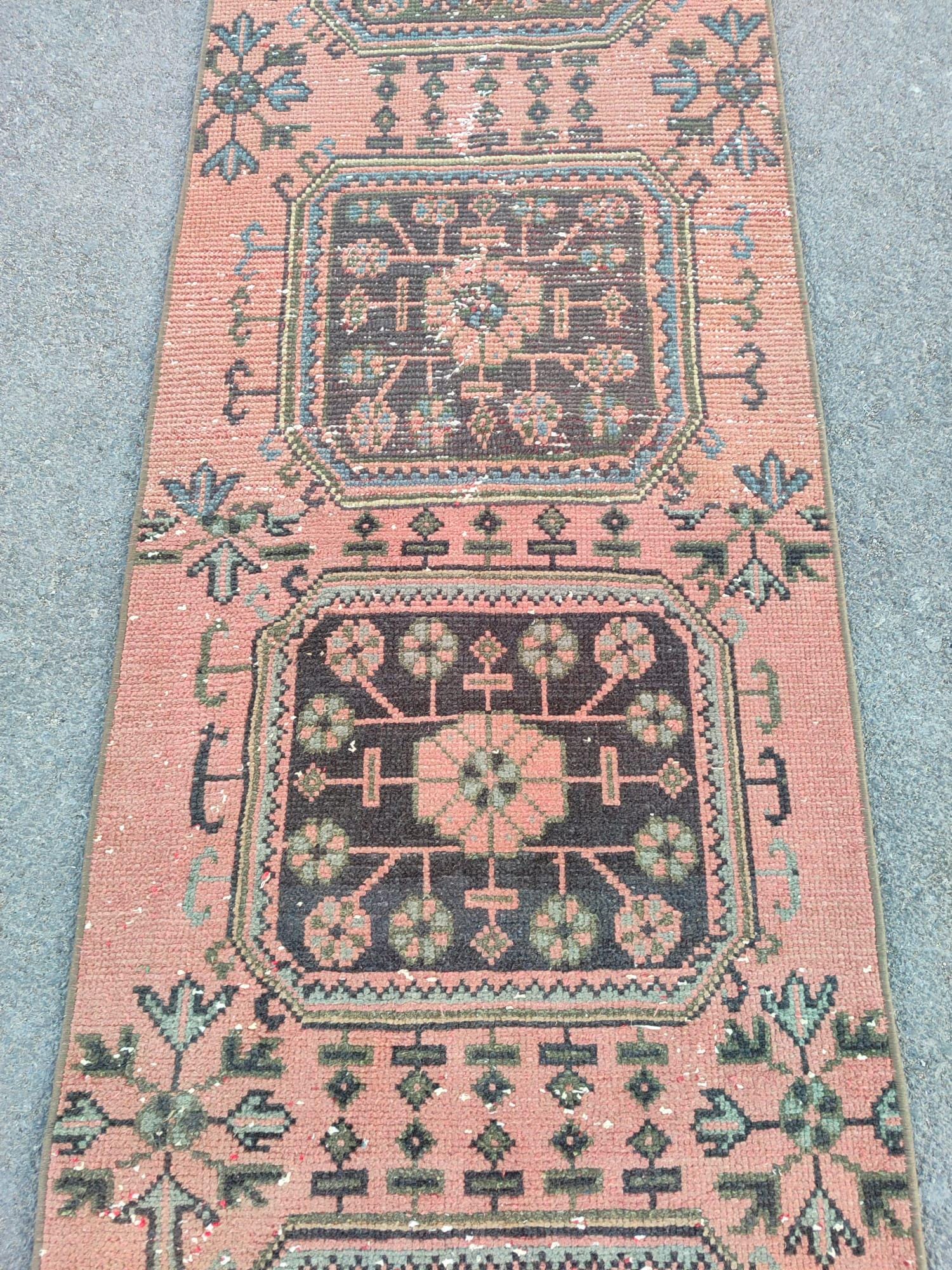Extra Long Turkish Runner 2x20, Hallway Rug, Oushak Long Runner, 2x20 ...