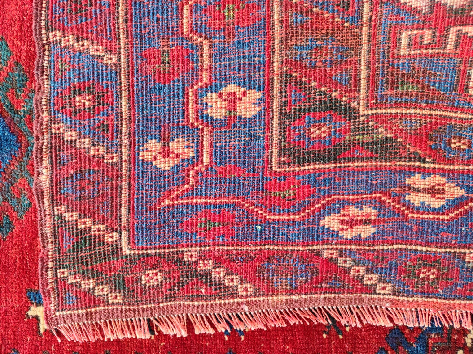 Rug Turkish Vintage 3x5 Red Area Antique Rug, Anatolian Rug