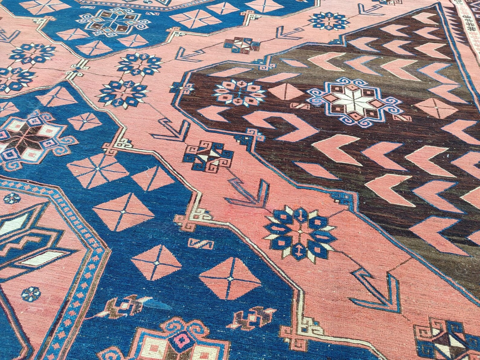 7x12 Rug Antique Soumak Rug 7x12, Caucasian Rug, Oversize Handmade Rug ...