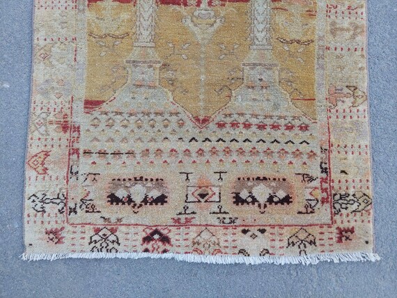 3x6 Turkish Rug, Vintage Rug Boho, Handmade Rug Antique, Anatolian Rug, Living Room Rug, Rug Gifts, 3x6 Rug, Dining Room Rug, Oushak Rug