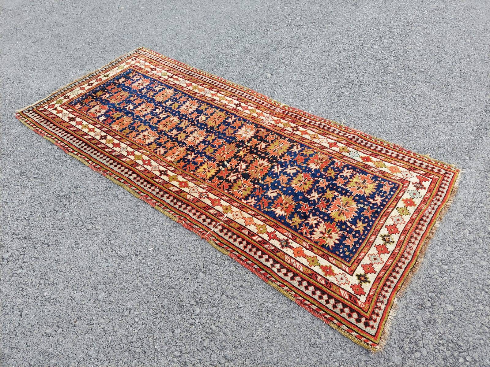 3x7インチ コーカサスラグ ヴィンテージ、アゼルバイジャン