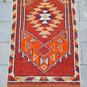 Red Runner Rug, 3x13ft Oriental Runner, Persian Runner 12&#39; 13&#39; ft, Afghan Runner Rug, Herki Tribal Rug, Long Red Wool Runner, Turkish Rugs