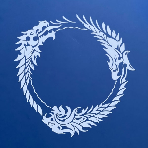 Elder Scrolls ESO Inspired Fan Art SVG pour Cricut et Silhouette - Logo - Autocollant en vinyle extérieur pour ordinateur portable de voiture