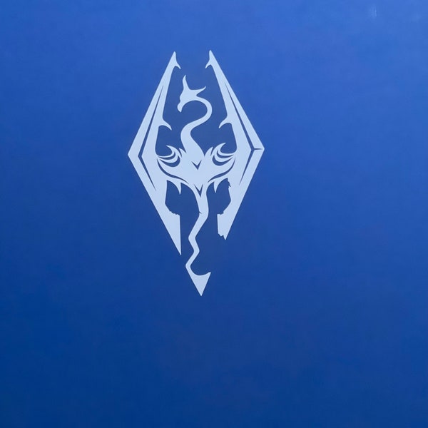 Elder Scrolls ESO Inspired Fan Art SVG pour Cricut et Silhouette - Skyrim Logo - Autoportable Décalcomanie en vinyle extérieur