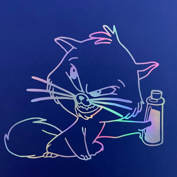 Emperor's Nieuwe Groove-Geïnspireerde Fan Art Yzma Kitty met Potion SVG voor Cricut of Silhouet - Auto Laptop Outdoor Vinyl sticker