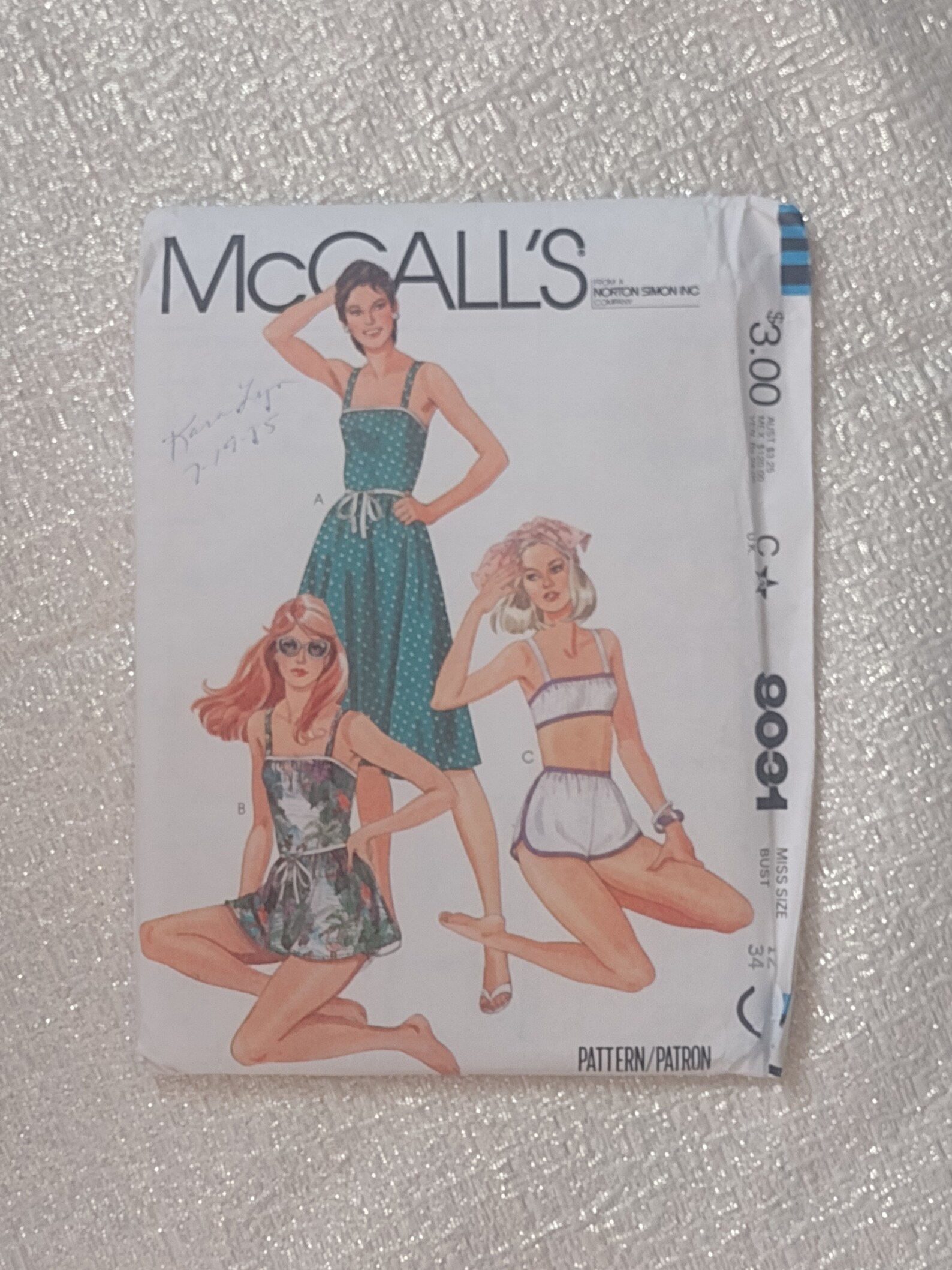 Mccall's 8031 - Circa 1982 Misses Sundress // Sun-suit // Bathing Suit ...