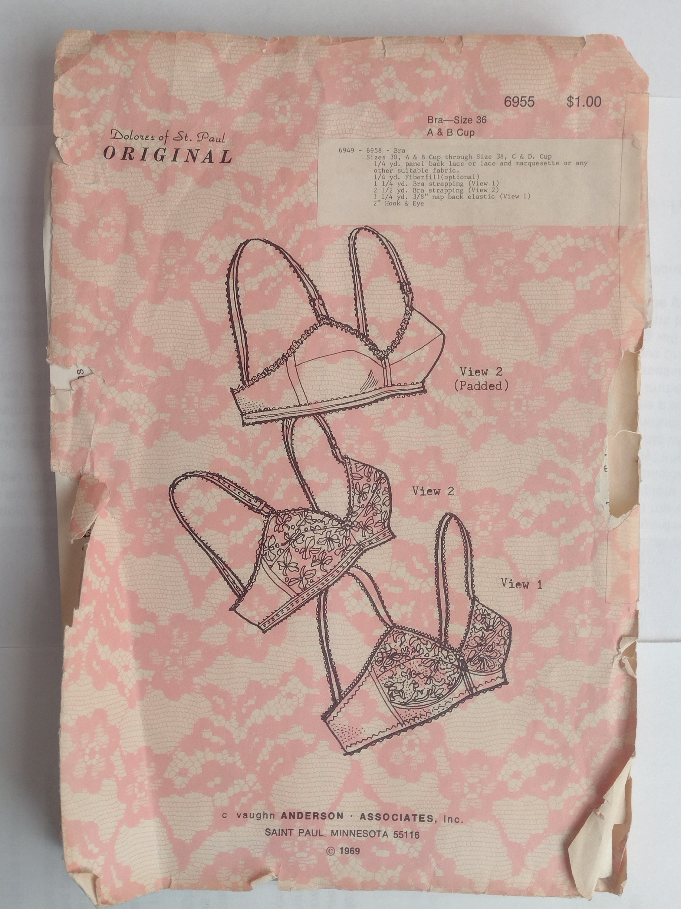 Mccalls 9176 60s Misses Lingerie Pattern Panties Slip Bra Pattern  Pettipants Garter Belt Womens Vintage Sewing Size 12 Bust 34 