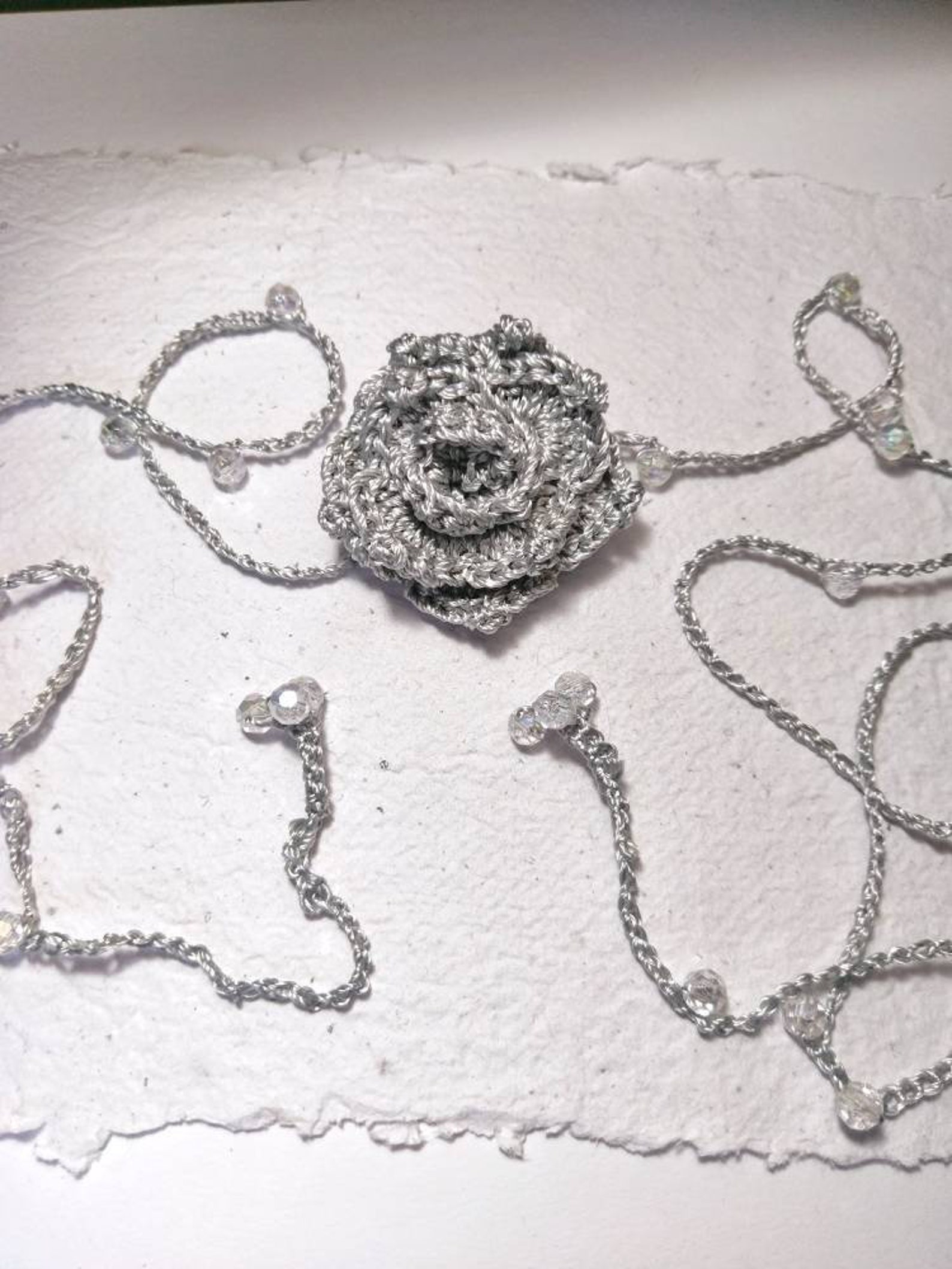 Choose From 3 Colors Crochet Flower Choker Black Tan Etsy UK