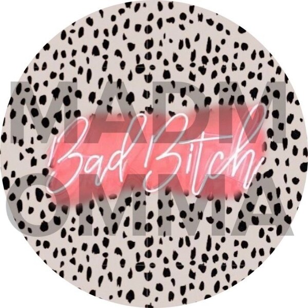 Bad Bitch cardstock for freshie image, digital download, cardstock circle image, cardstock cutout image, freshie cardstock, keychain png